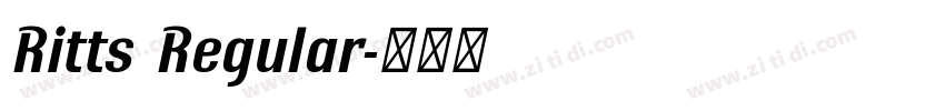 Ritts Regular字体转换